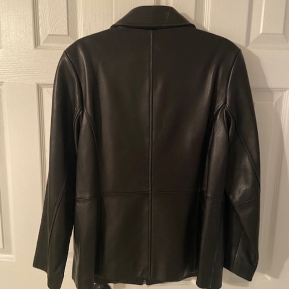 Liz Claiborne  Female Large Black Leather Jacket - Picture 2 of 3